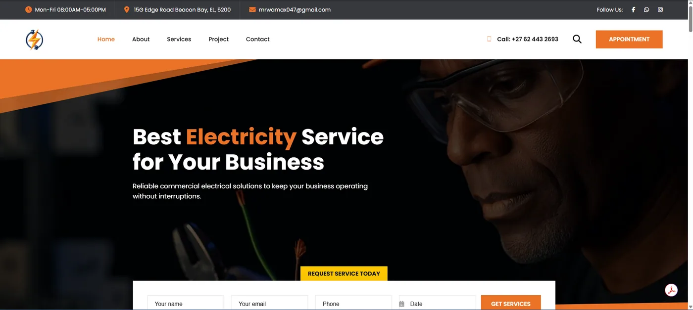 Manlue Electrical website